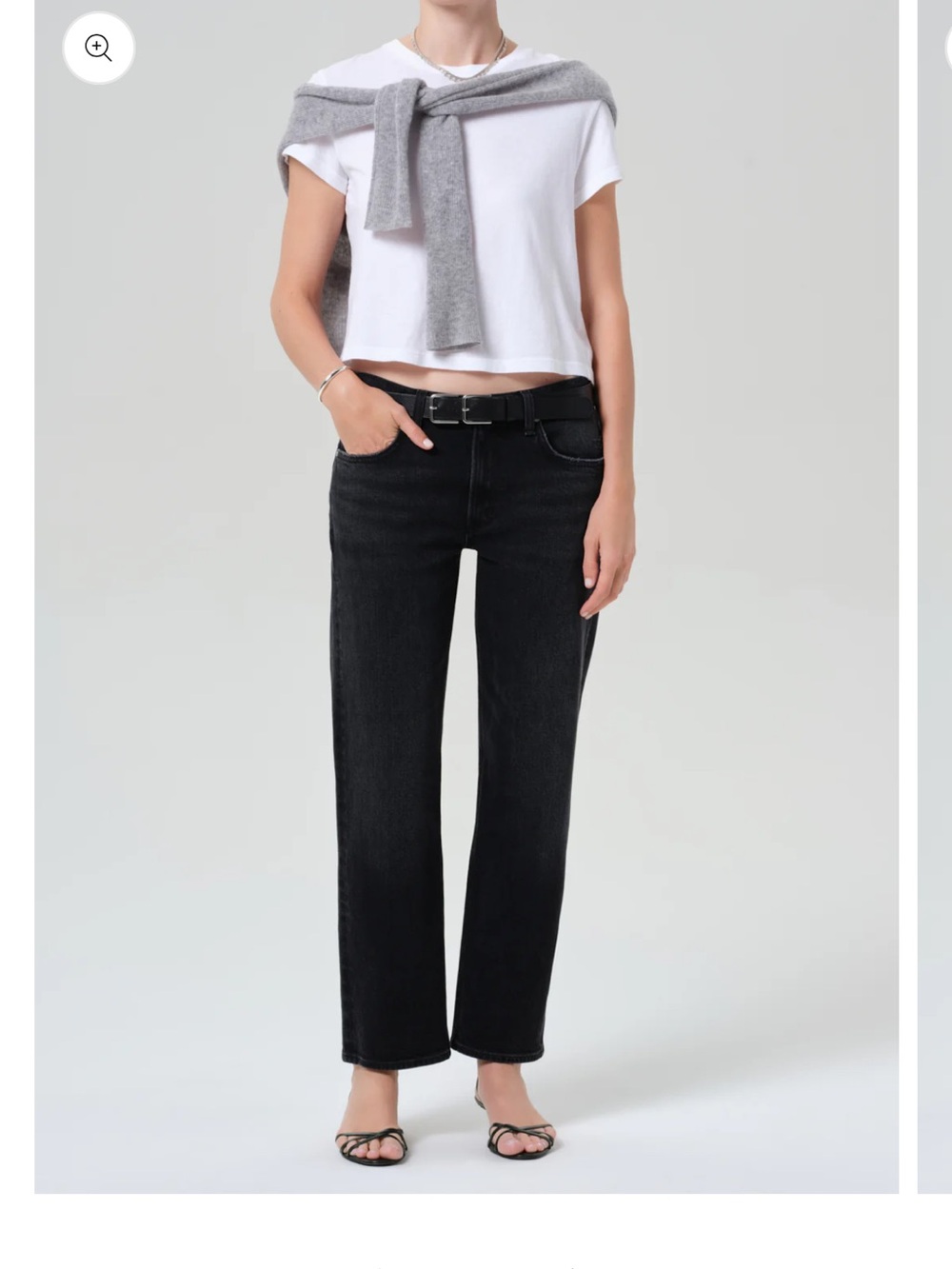Citizens of Humanity Anissa Low Rise Straight Leg Jean in Willow Black Size 26